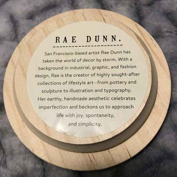 Rea Dunn Glass Jar with lid. Wording says, Ponytail Holder. - Picture 2 of 3